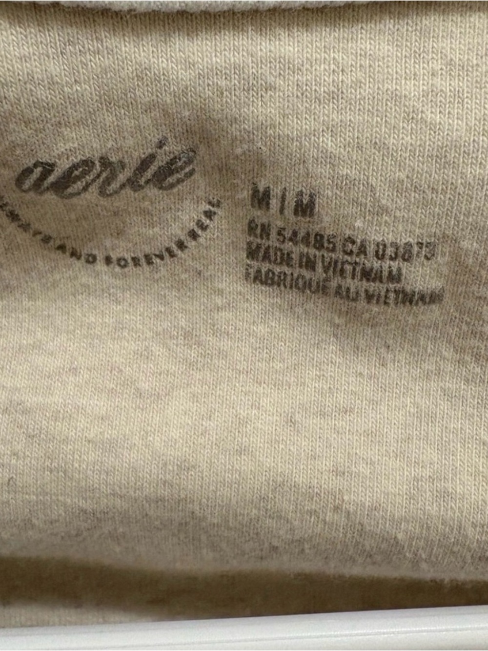 Aerie Cream Long Sleeve Ribbed Henley Bodysuit - Picture 6 of 6